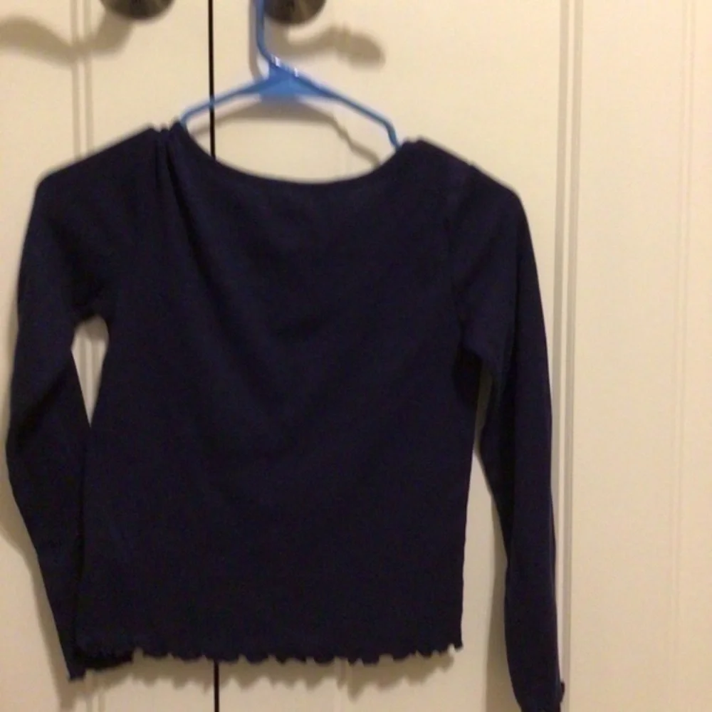 Justice Girls size 12 navy  top tie detail at neck